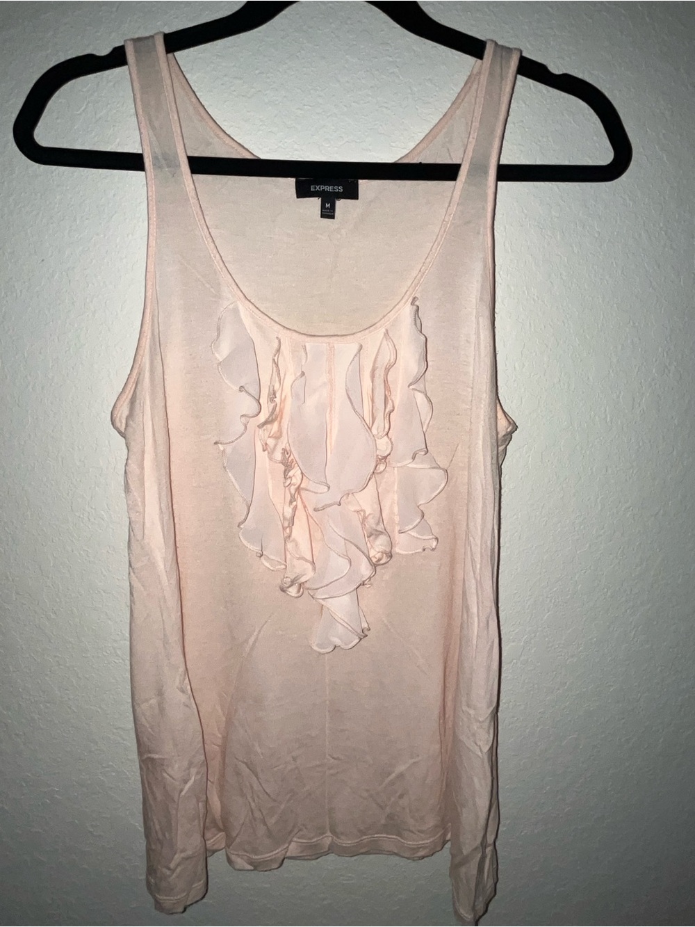 Express Ruffle Front Tank Top